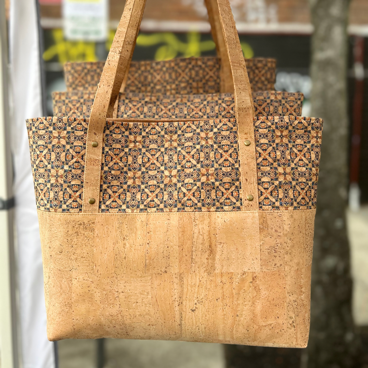Stella Cork Bag | Embroidery Garden